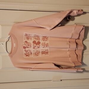 NWT Disney Pink Sweatshirt with Character Grid